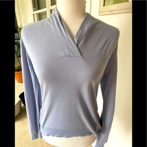 BROOKS BROTHERS SILK/CASHMERE SWEATER LIGHT BLUE